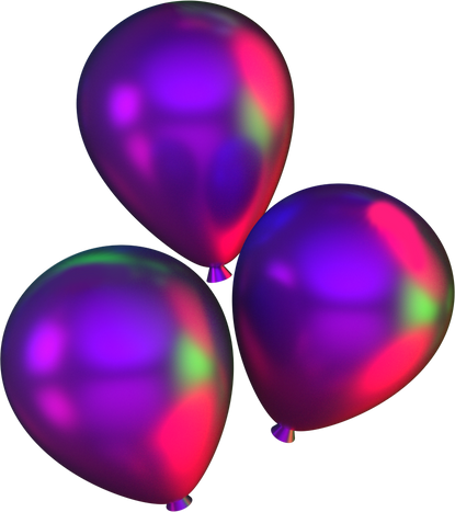 Neon 3D Balloons